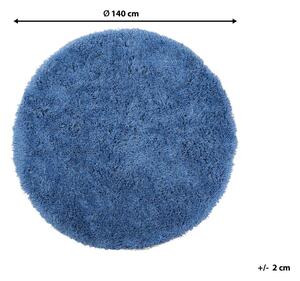 Különleges Shaggy Szövet Szőnyeg Kör Alakú Kék 140 cm CIDE