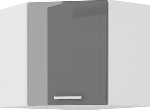 Sarok felső konyhaszekrény Saria 60 x 60 NAR G 60 (fényes szürke)