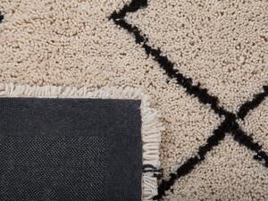 Fekete és bézs hosszú szálú szőnyeg 160 x 230 cm HAVSA