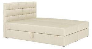 Franciaágy Boxspring 140x200 cm Waller (ágyráccsal és matraccal) (bézs)
