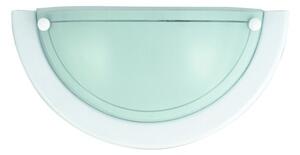 LED lámpa , fali , E27 , üveg , fehér , 31 cm , 5 év garancia , félkör , Rábalux , UFO