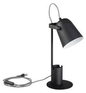 LED lámpatest , asztali , kapcsolóval , telefontartóval , E27 , fekete , Kanlux , Raibo