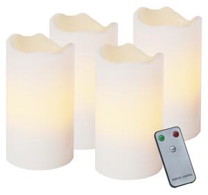 LED dekoráció , beltéri , 4db viasz gyertya , fehér , időzíthető , elemes , ADVENT , EGLO