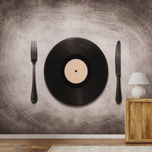 Fotótapéta vinyl tányér evőeszközökkel