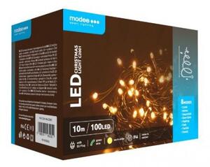Led fényfüzér , beltéri/kültéri , meleg fehér , 100 LED , 10 m , IP44 , Modee