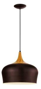 LED lámpa , függeszték , mennyezeti , barna , 35cm , E27 foglalattal , EGLO , OBREGON