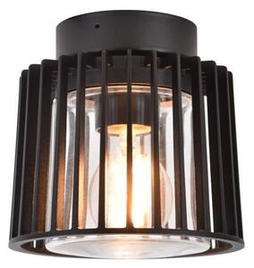 LED lámpatest , oldalfali , mennyezeti , E27 foglalattal , fekete , kültéri , IP54 , 5 év garanciával , LUTEC , SHYNE