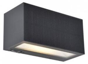 LED lámpatest , oldalfali , 8.2W , napelemes , meleg fehér , szürke , kültéri , IP44 , LUTEC , INKA