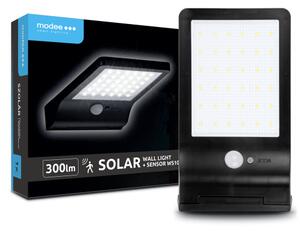 LED reflektor , napelemes , mozgásérzékelős , 300 lm , hideg fehér , IP44 , Modee