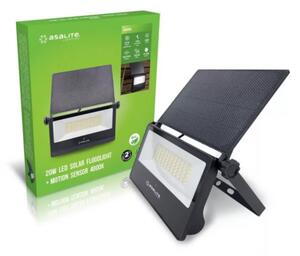 LED reflektor , 20W , 1800 lm , napelemes , mozgásérzékelős , természetes fehér , IP44 , Asalite