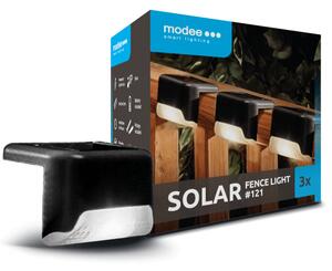 LED lámpa szett , 3 darabos , napelemes , korlát világítás , meleg fehér , IP44 , Modee