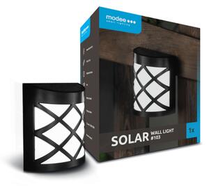 LED lámpatest , fali , napelemes , hideg fehér , kültéri , fekete , IP44 , Modee