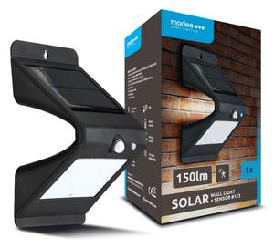 LED reflektor , napelemes , mozgásérzékelős , 150 lm , hideg fehér , IP44 , Modee