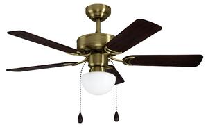 Mennyezeti lámpa , ventilátor , ventilátoros lámpa , E27-es foglalattal , óarany , acél , húzókapcsolóval , 3 sebesség , EGLO , CADIZ