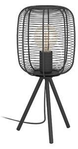 LED lámpa , asztali lámpa , éjjeli lámpa ,álló lámpa , E27-es foglalattal , 1x40W , acél, fekete , EGLO , RINROE , 43967