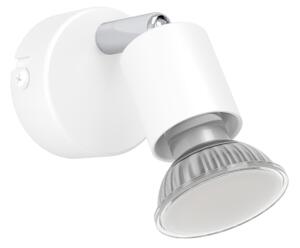 LED lámpatest , fali , spot , 1 x GU10 foglalat , fehér , króm , ECO RANGE ,STECCI-E , 74003