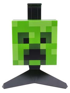 LED dekoráció , éjjeli lámpa , asztali lámpa , 3D hangulatvilágítás , fejhallgató , Creeper Head , 22 cm , USB , Minecraft