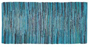 Kék szőnyeg - 80x150 cm - Pamut - MERSIN