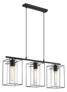 EGLO , 49496 , LONCINO , függeszték , E27 , 3X60W , IP20 , fekete-átlátszó