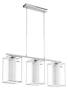 EGLO , 94378 , LONCINO 1 , függeszték , E27 , 3X60W , IP20 , átlátszó, fehér