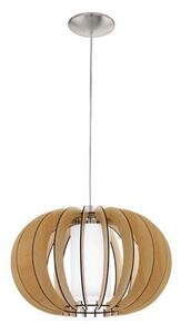 EGLO , 95598 , STELLATO 1 , függeszték , E27 , 1X60W , IP20 , juhar, fehér