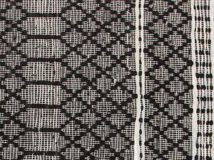 Fekete és bézs bőrszőnyeg 80 x 150 cm FEHIMLI