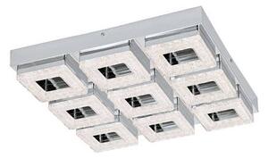 EGLO , 95658 , FRADELO , fali-mennyezeti lámpa , 3000 K , LED , 9X3,8W , IP20 , króm, átlátszó