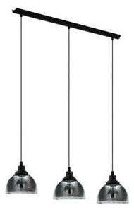 EGLO , 98384 , BELESER , függeszték , E27 , 3X60W , IP20 , fekete-átlátszó