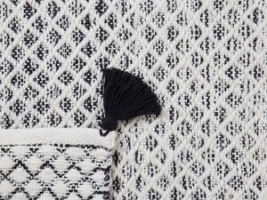Fekete és fehér gyapjúszőnyeg 80 x 150 cm GEMLIK