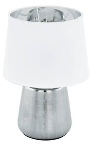 EGLO , 99329 , MANALBA 1 , asztali lámpa , E14 , 1X40W , IP20 , fehér, ezüst