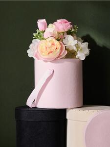 Sinsay - Kerek dekoratív flower box fogantyúval - rózsaszín