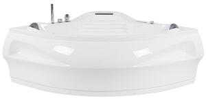 Sarok Pezsgőfürdő LED Világítással És Beépített Bluetooth Hangszóróval 145 cm MONACO
