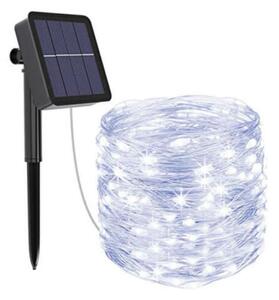 Kültéri Napelemes Microled Fényfüzér 100 Színes LED