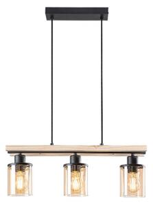 LED lámpatest , függeszték , mennyezeti , 3x25W , fekete , Rábalux , NIYLAH