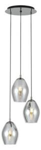 EGLO , 39565 , ESTANYS , függeszték , E27 , 3X60W , IP20 , fekete-átlátszó