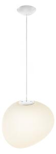 Függőlámpa Foscarini, Gregg MIDI, dimmable, Fehér, Nappali, Üveg, Dizájn