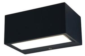 LUTEC GEMINI LED fali négyszögletes fel/le világító lámpa , fekete , 8.8W , 700lm , meleg fehér , IP54
