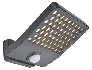 LUTEC ATLANTIS MEDIUM LED fali mozgásérzékelős lámpa , sötétszürke , 24W , természetes fehér, IP54