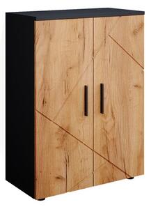 Vicco Irma fürdőszoba szekrény, 60 cm, antracit/tölgy