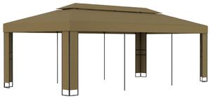 VidaXL tópszínű dupla tetős pavilon 3 x 6 m 180 g/m²