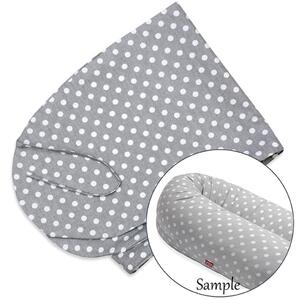 Scamp Formázható univerzális szoptatós párna pamut huzat - Grey White Dots
