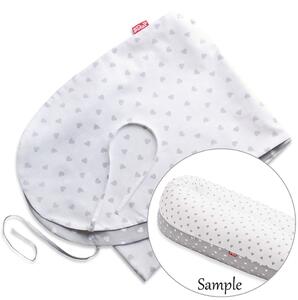 Scamp Formázható univerzális szoptatós párna pamut huzat - Little Heart White Gray