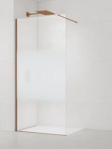 SAT Walk-in zuhanyparaván 90 cm szálcsiszolt rose gold SATBWI90MPPRRG