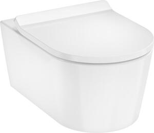 WC soft close ülőkével felakasztható Hansgrohe EluPura S fehér fényes felülettel 60344450