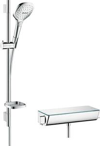 Zuhanyrendszer Hansgrohe Raindance Select E termosztatikus csapteleppel fehér / króm 27038400