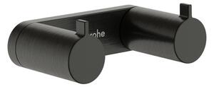 Két akasztós fogas Hansgrohe AddStoris S csiszolt fekete króm színű 41785340