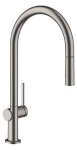 Hansgrohe Talis mosogató csaptelep kihúzható zuhannyal, 2 áram csiszolt fekete króm 72842340
