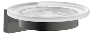 Szappantartó Hansgrohe AddStoris S csiszolt fekete króm színű 41766340