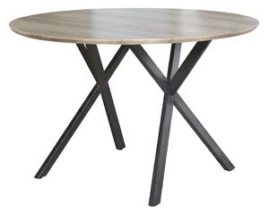 Jedálenský stôl Papago (pre 4-6 osôb) (dub sivý + čierna). 1034324