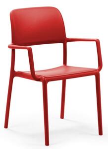 RIVA karfás kerti design szék, rosso